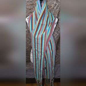 Multicolor pastel winter scarf